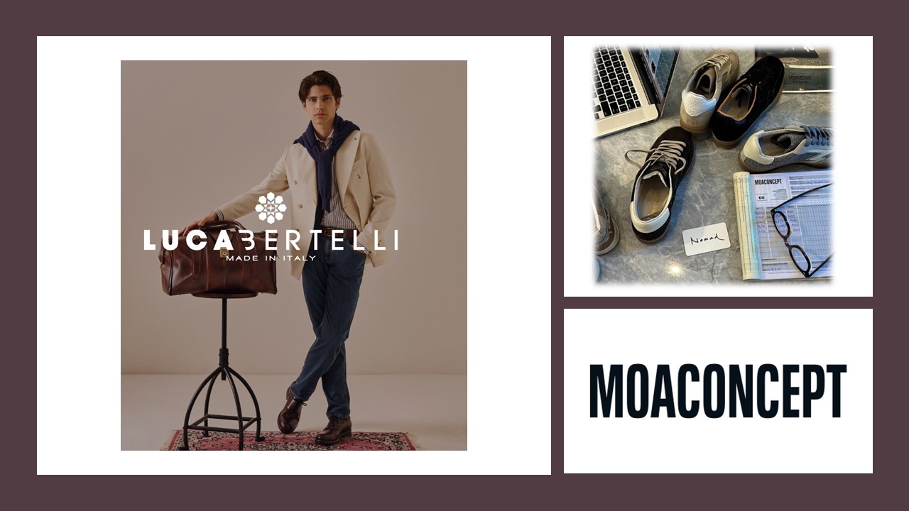 イタリアブランド合同展示商談会  メンズアパレル「LUCA BERTELLI」＆　スニーカー「MOACONCEPT」