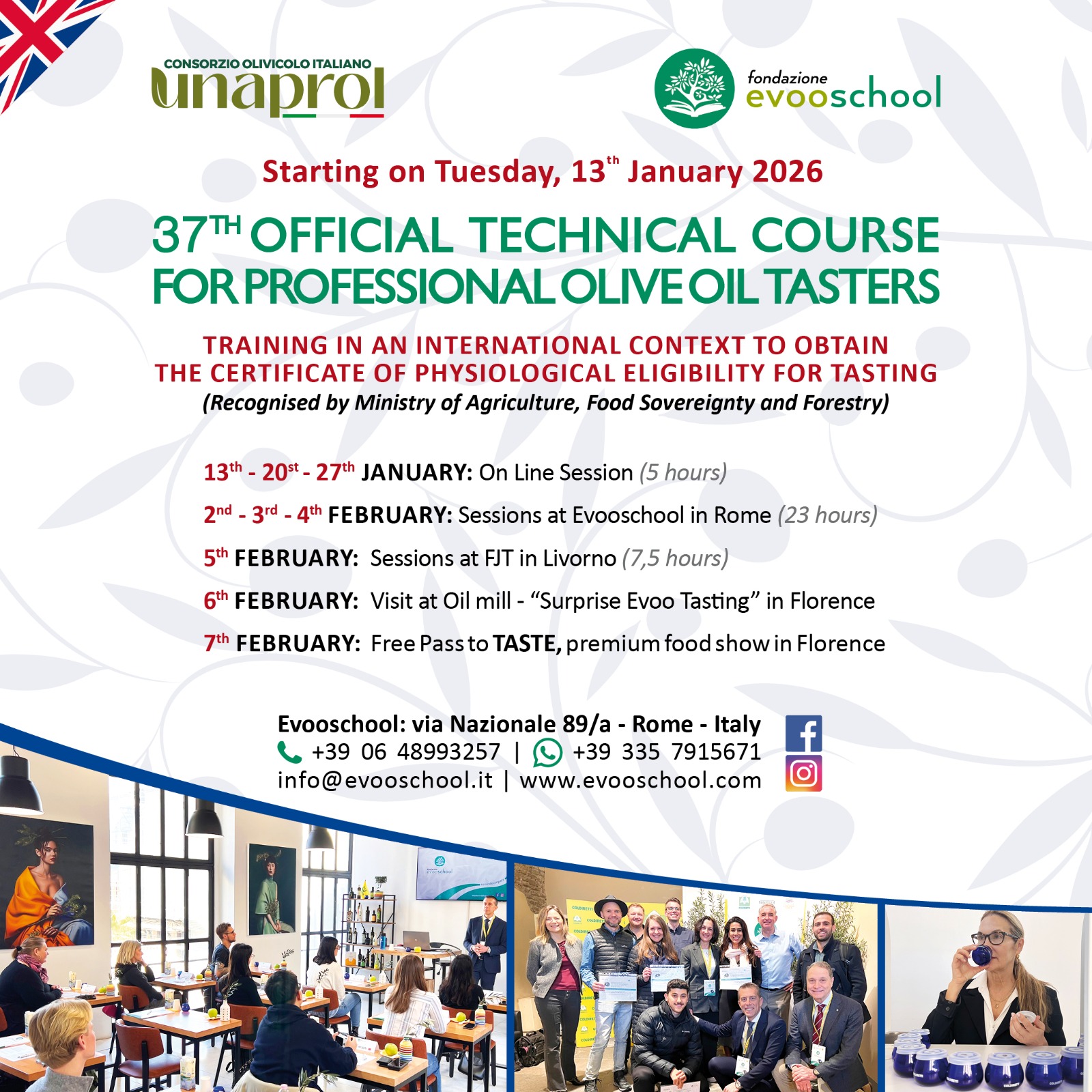 OFFICIAL TECHNICAL COURSE FOR PROFESSIONAL VIRGIN OLIVE OIL TASTERS